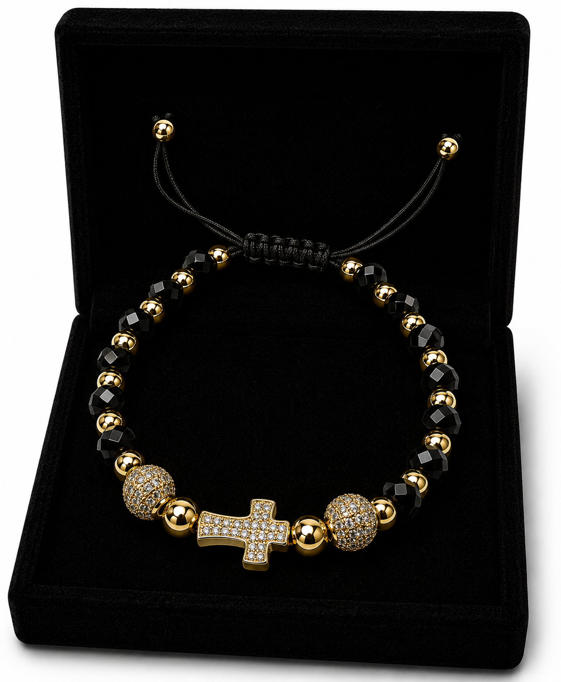 Bratara cu Pandativ Cruce Placata cu AUR 18K