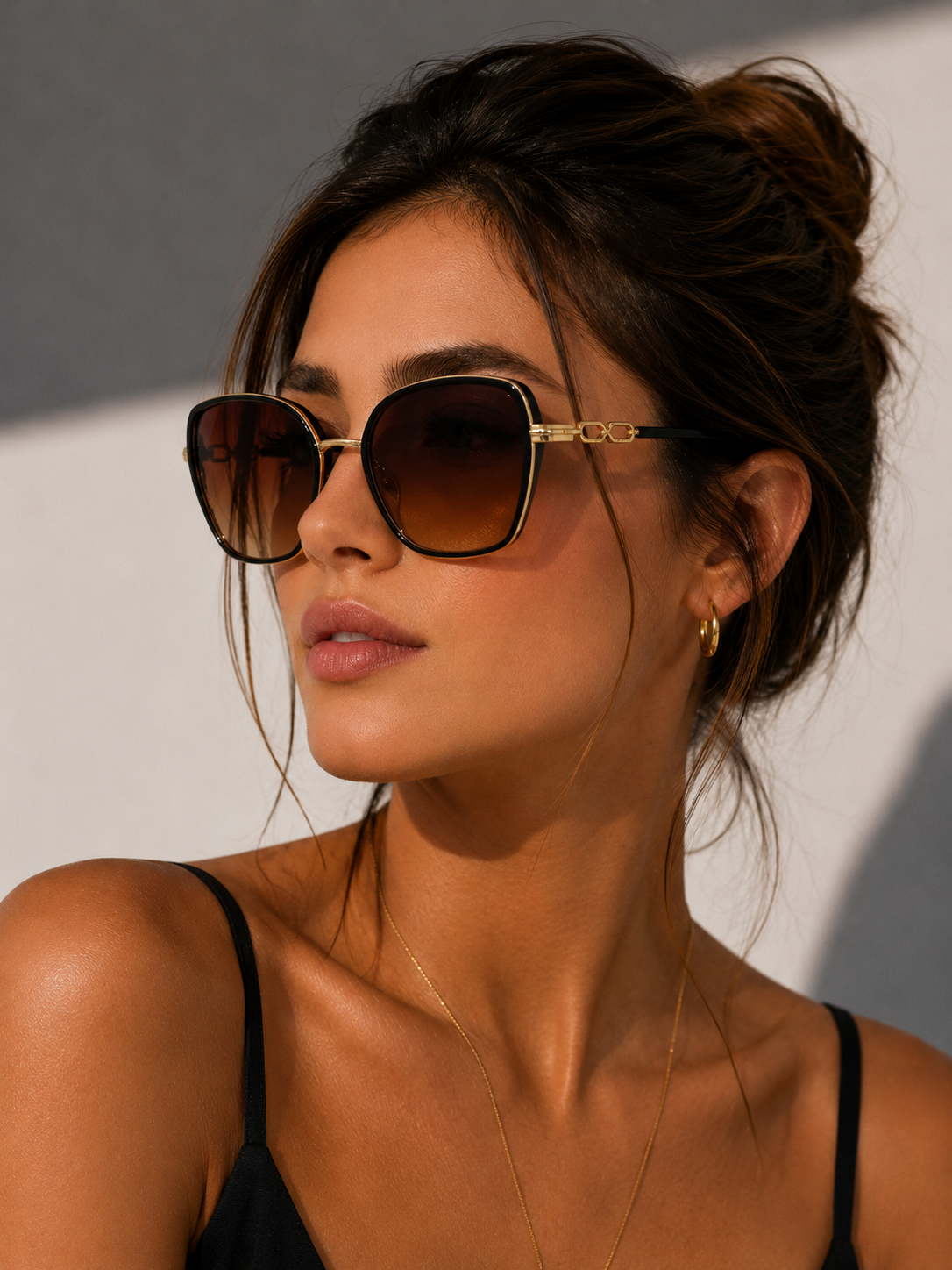 Ochelari de Soare Eleganți cu Lentile Maro Degrade UV400