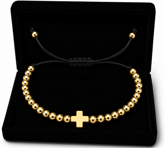 Bratara Aurie cu Cruce Placata cu AUR 18K