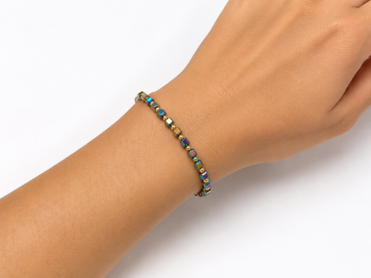 1+2 GRATIS Brățară cu Șnur Placată cu Aur 18k Stil Cub - Miyuki