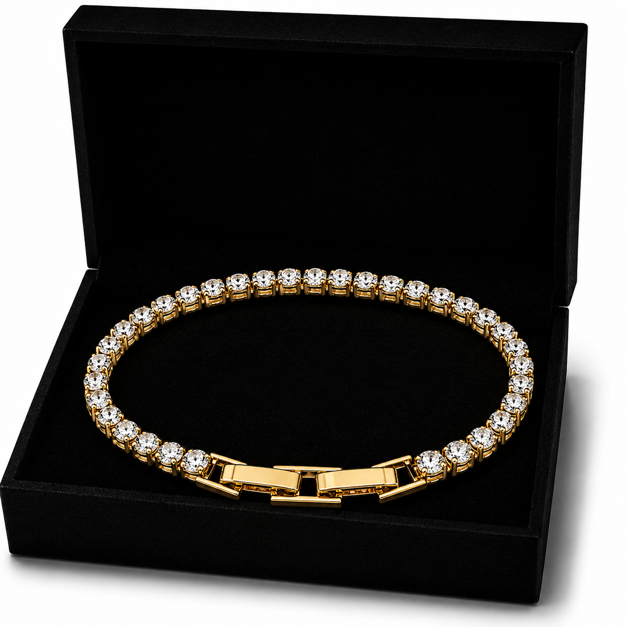 Brățară Tennis 3mm Placată cu AUR 18K