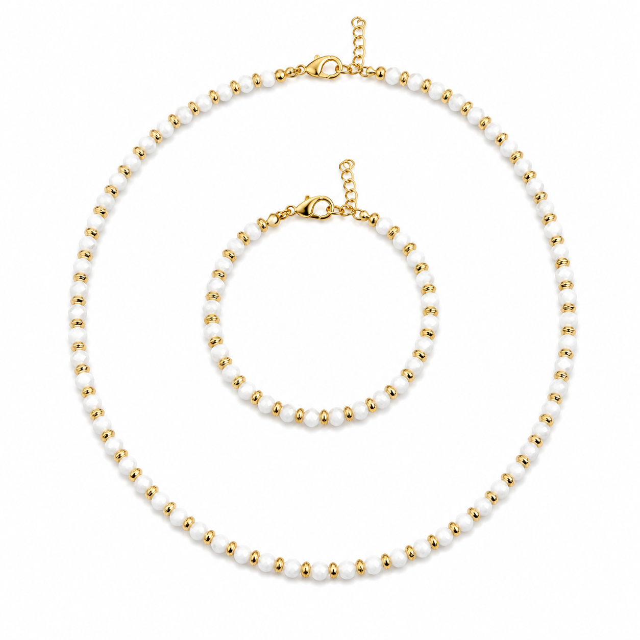 Set White Luxury – Placat cu Aur 18K