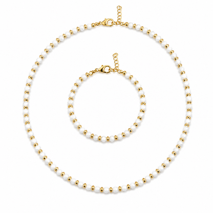 Set White Luxury – Placat cu Aur 18K