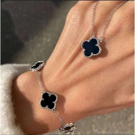 Set Bijuterii Alhambra cu Pietre Semiprețioase Negre