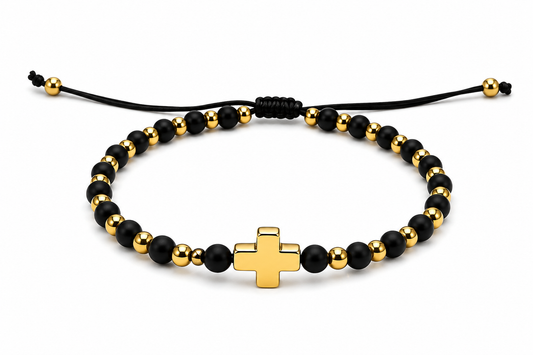 Bratara cu Pandativ Cruce Placata cu AUR 18K