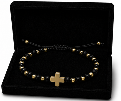 Bratara cu Pandativ Cruce Placata cu AUR 18K