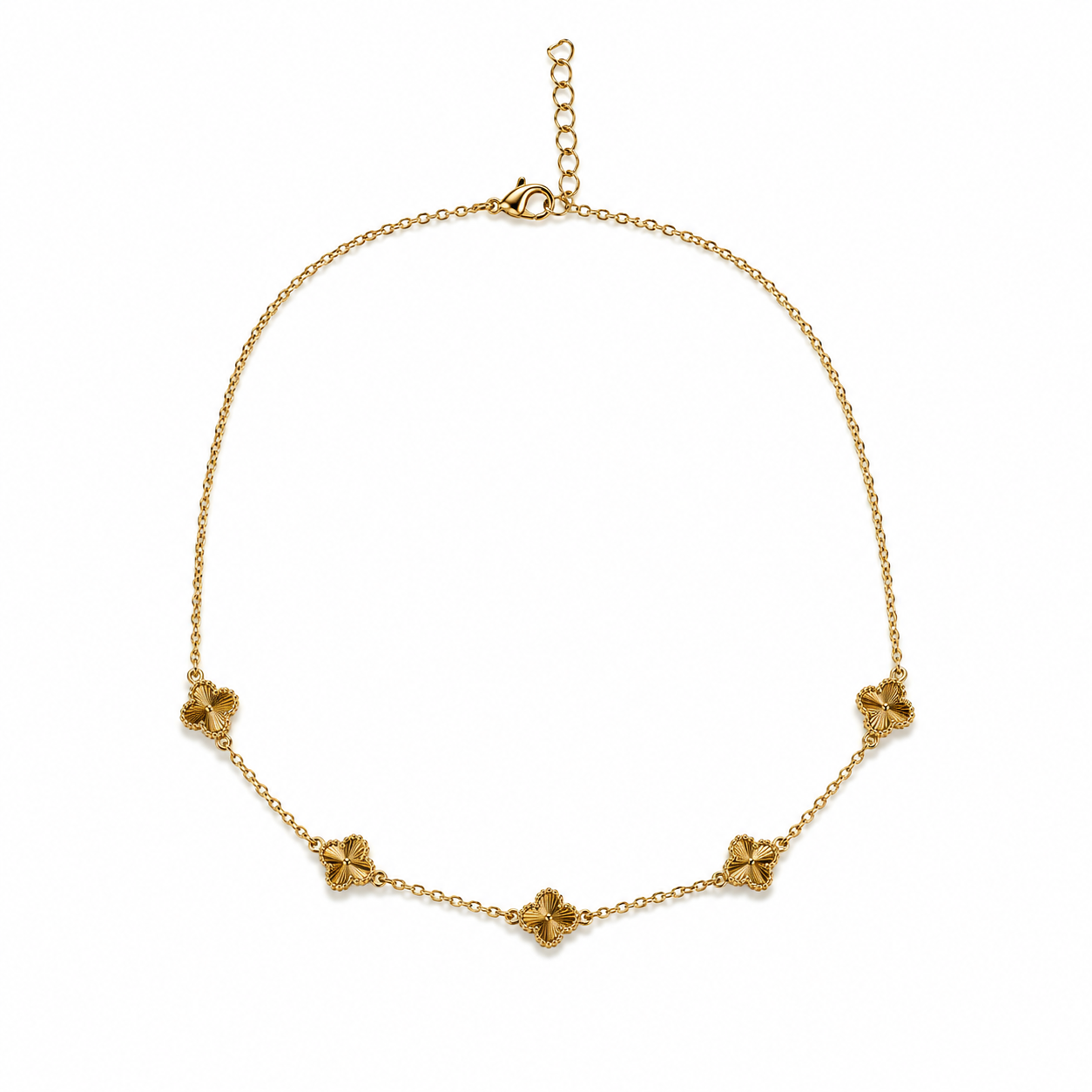 Colier cu Trifoi Placat cu Aur 18K