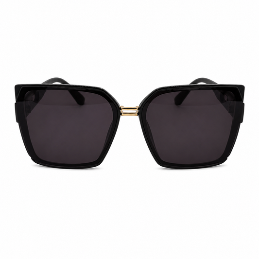 Ochelari de Soare Negri Oversized UV400