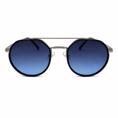 Ochelari de Soare Rotunzi cu Lentile Albastre UV400