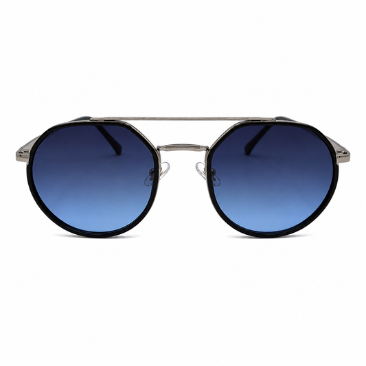 Ochelari de Soare Rotunzi cu Lentile Albastre UV400