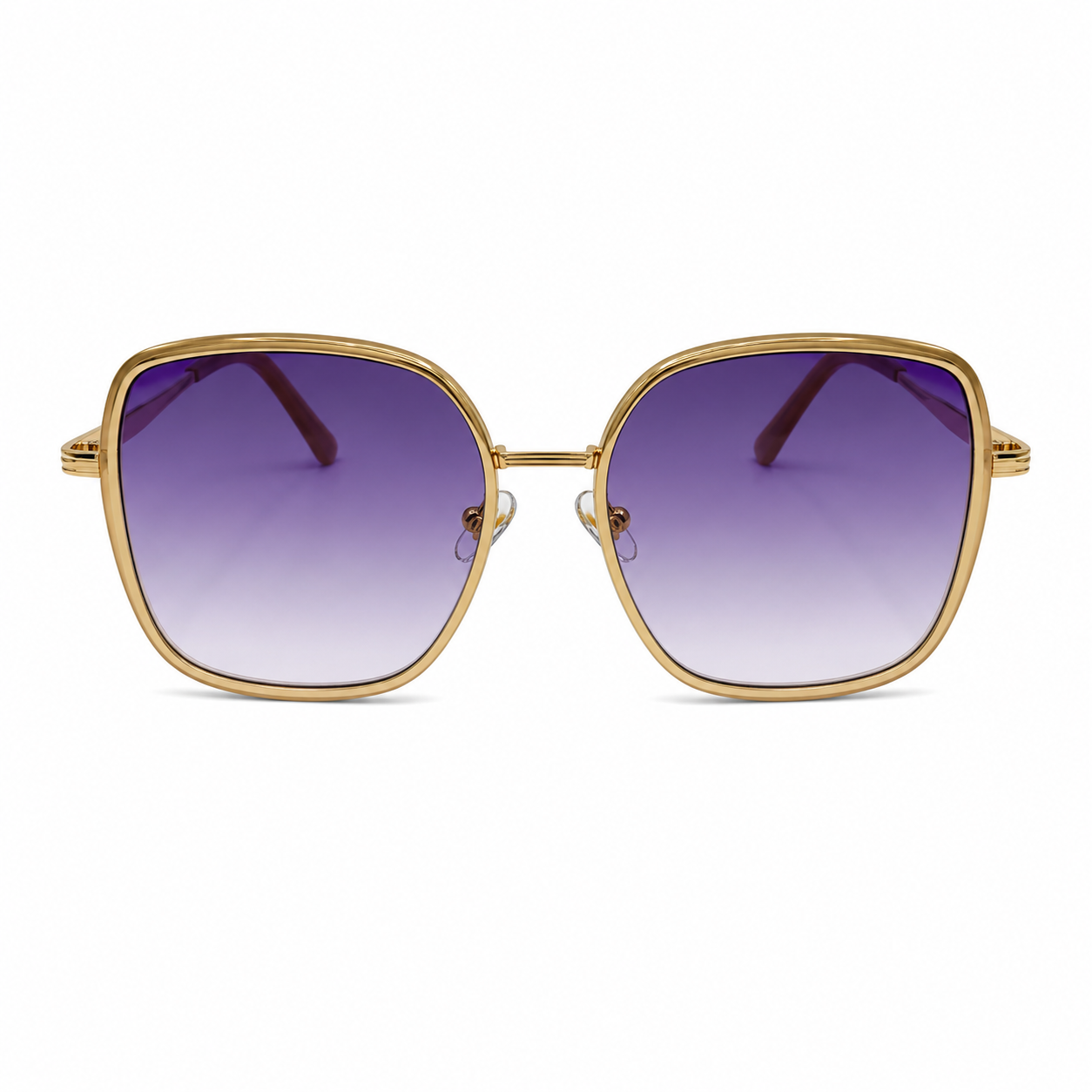 Ochelari de Soare Bej cu Lentile Mov Degrade UV400