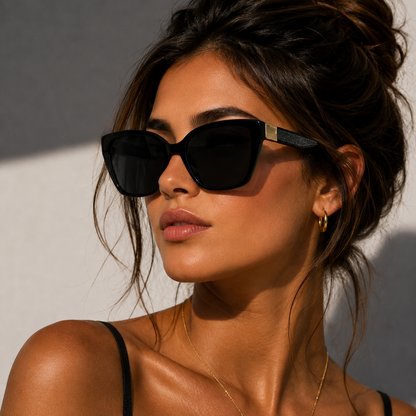 Ochelari de Soare Cat Eye Negri UV400