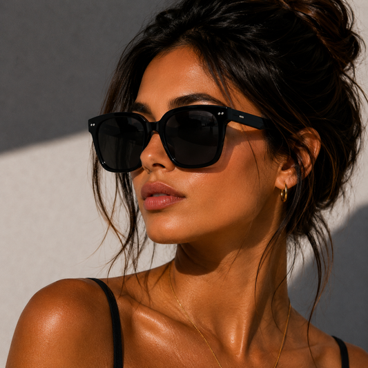 Ochelari de Soare Negri Oversized UV400