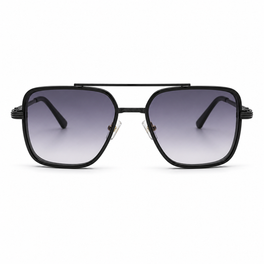 Ochelari de Soare Aviator Geometrici Negri UV400