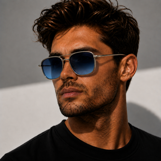 Ochelari de Soare Rotunzi cu Lentile Albastre UV400