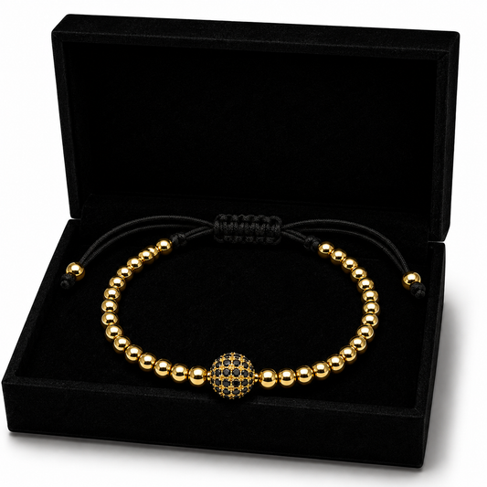 Bratara cu Pandantiv tip Sfera Placata cu AUR 18K