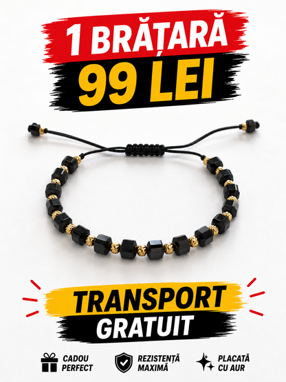 Brățara Zmarald Placată cu Aur 18K Cub – Transport Gratuit