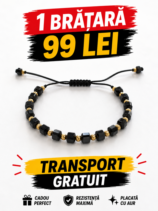 Brățara Zmarald Placată cu Aur 18K Cub – Transport Gratuit