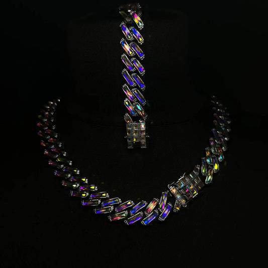 Set Colier + Bratara Valuxy Rich Cristal Argintiu