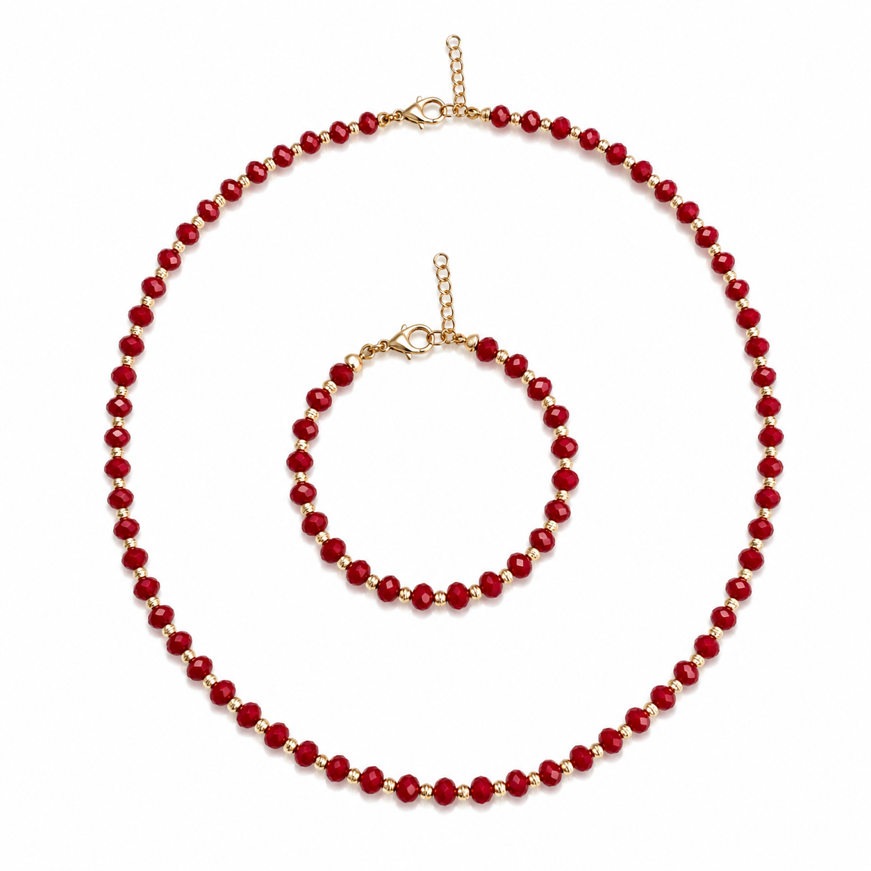 Set Red Luxury – Placat cu Aur Roșu 18K