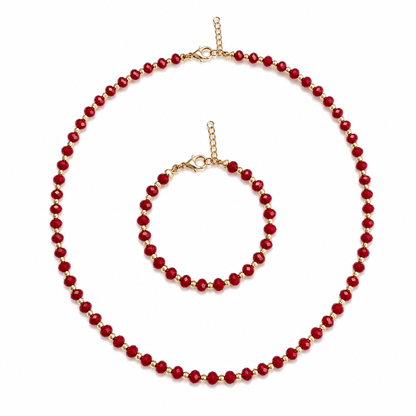 Set Red Luxury – Placat cu Aur Roșu 18K