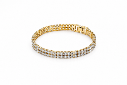 Brățară Royal Tennis – Placată cu Aur 18K