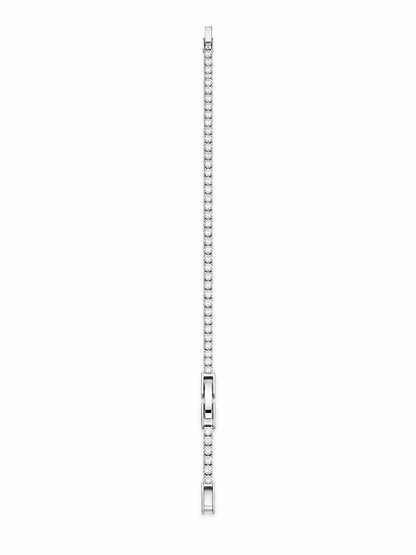 Brățară Tennis Silver 3mm – Placată cu Aur Alb