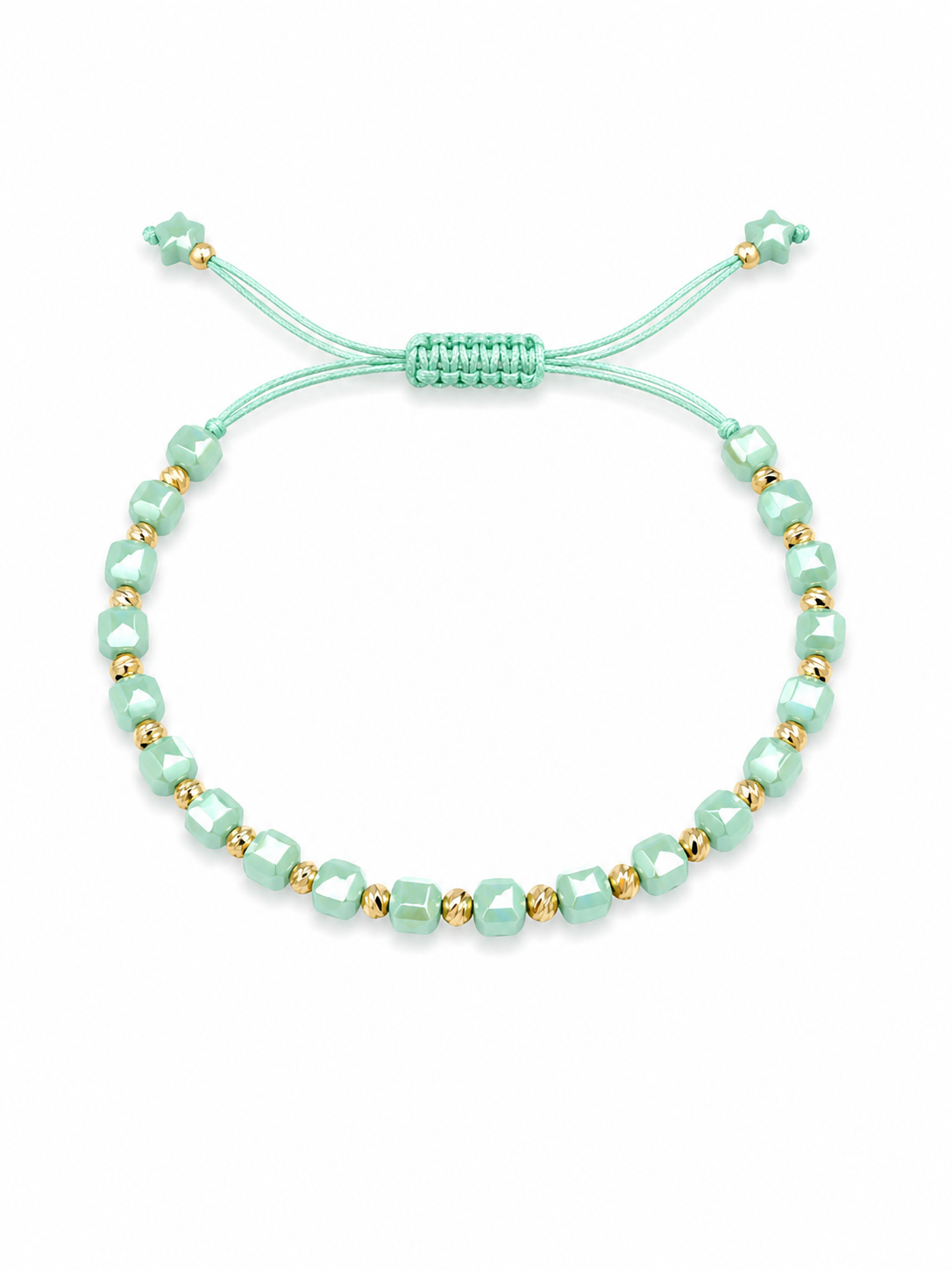 1+2 GRATIS Brățară cu Șnur Placată cu Aur 18k Stil Cub - Turquoise
