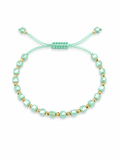 1+2 GRATIS Brățară cu Șnur Placată cu Aur 18k Stil Cub - Turquoise