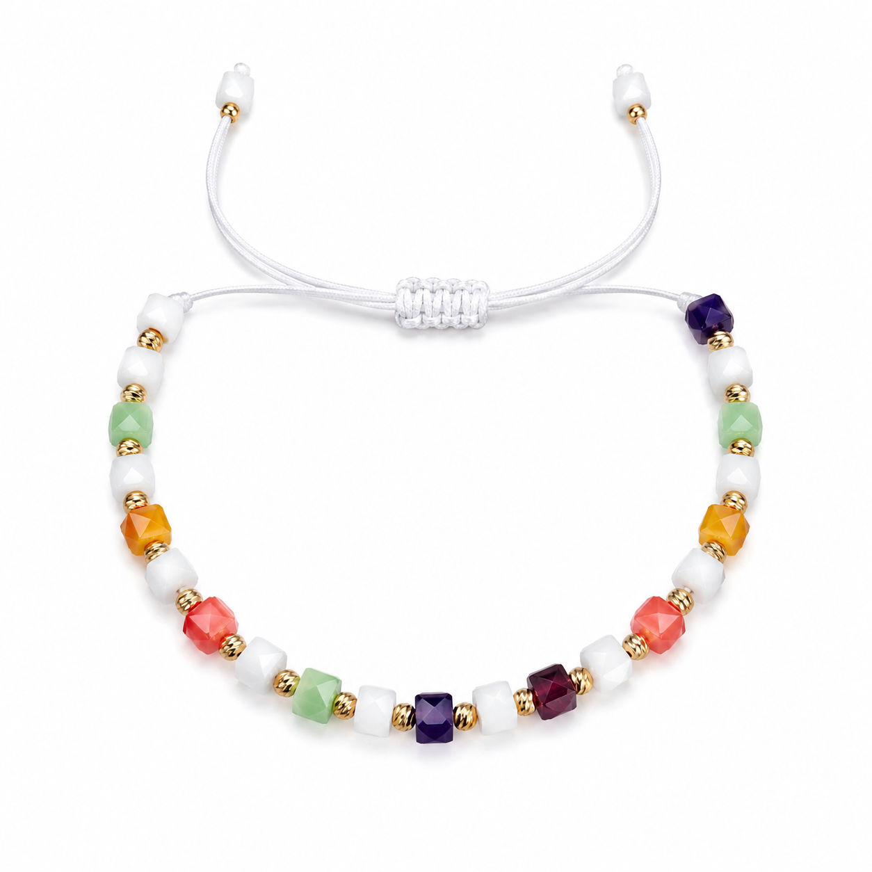 1+2 GRATIS Brățară cu Șnur Placată cu Aur 18k Stil Cub - Multicolor