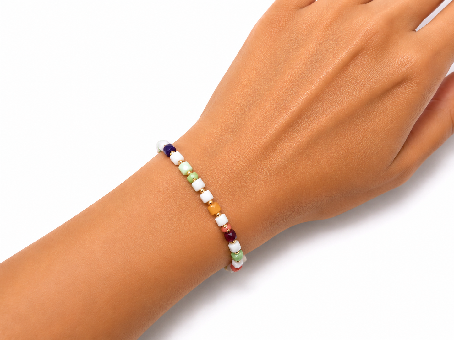 1+2 GRATIS Brățară cu Șnur Placată cu Aur 18k Stil Cub - Multicolor
