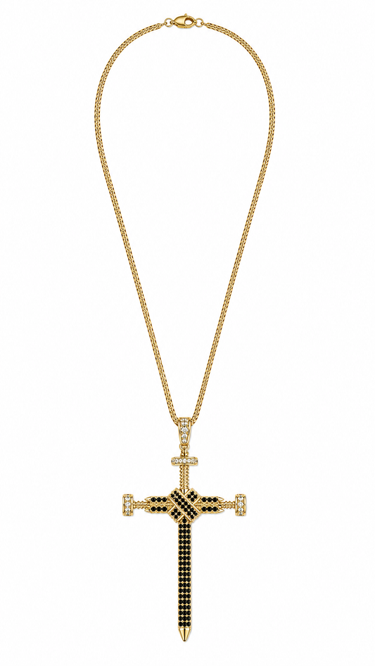 Colier Cruce Placat cu Aur 18K