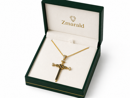 Colier Cruce Placat cu Aur 18K