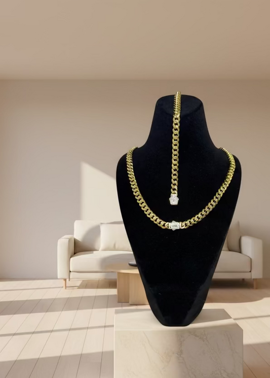 Set Cuban Lanț și Brățară – Design Clasic, Stil Impunător