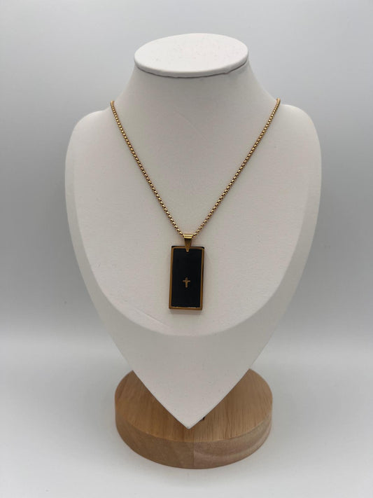 Lănțișor Noir Shield Cross