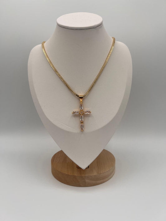 Lănțișor Golden Crystal Grace Cross