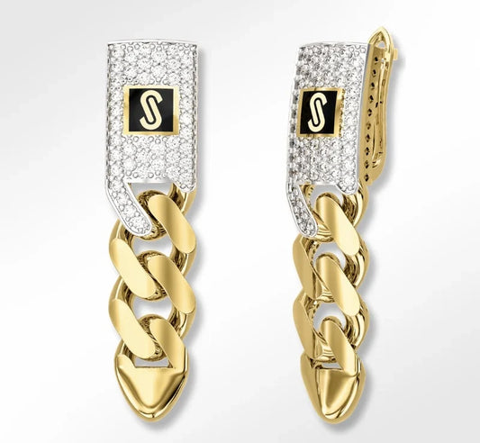 Cercei Aurii În Stil Monaco