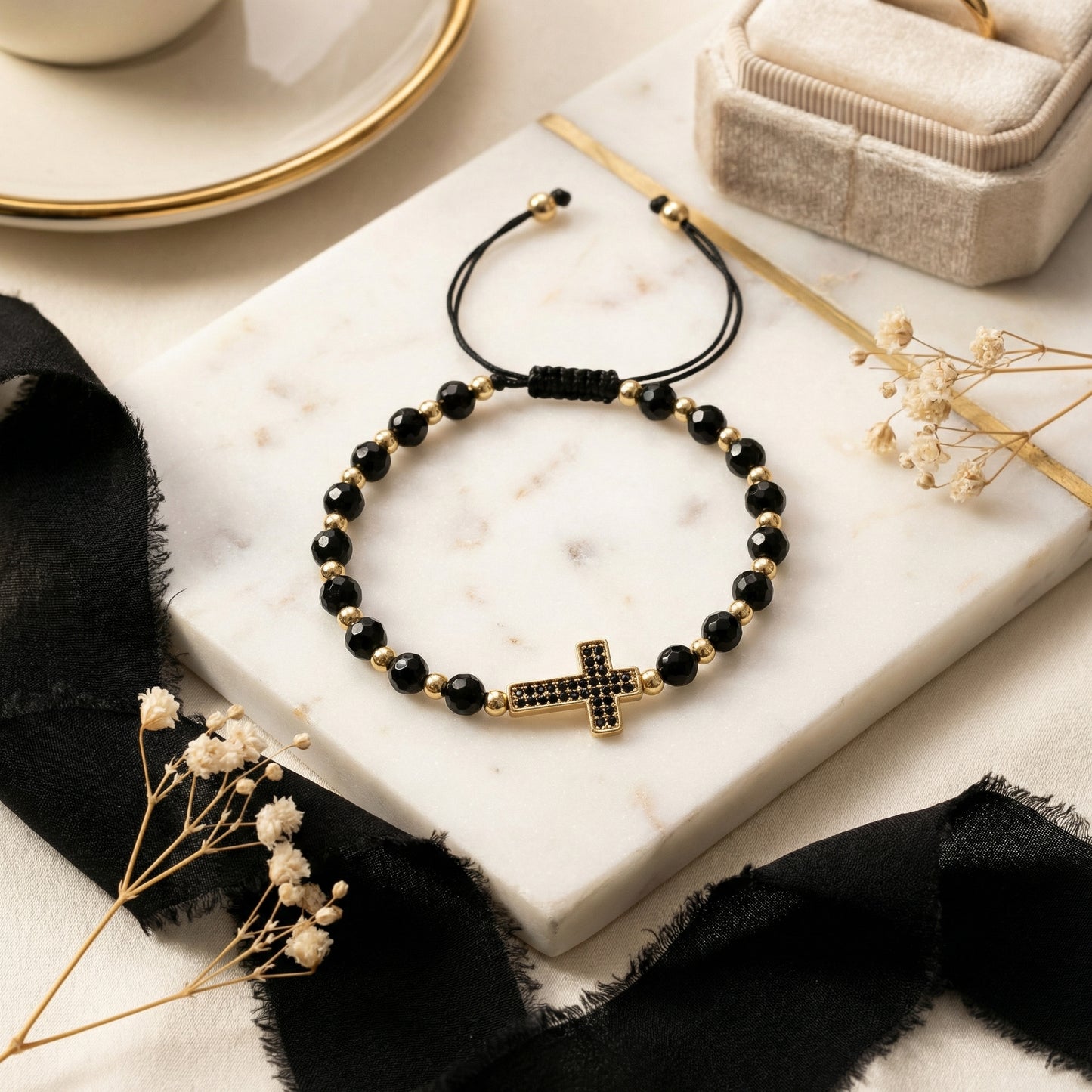 1+1 GRATIS Brățară Handmade Cruce Placata Cu Aur