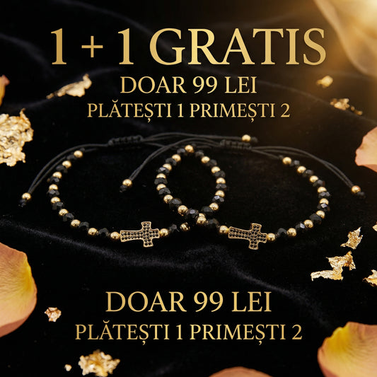 1+1 GRATIS Brățară Handmade Cruce Placata Cu Aur
