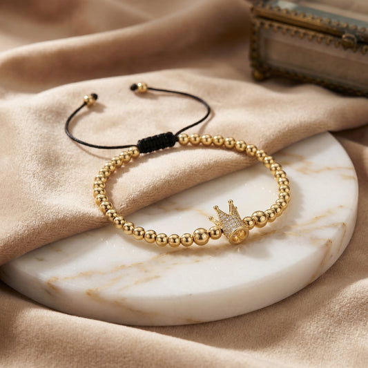 Brățară Gold Crown cu Detalii Strălucitoare