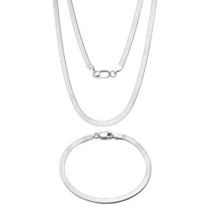 Set cu Lant si Bratara Una Vida Snake Silver for Men