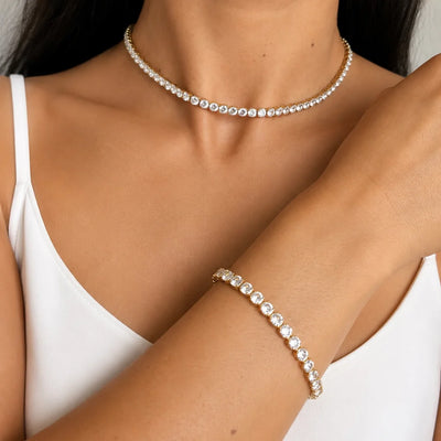 Set Tennis Placat cu Aur 18K - Image 2